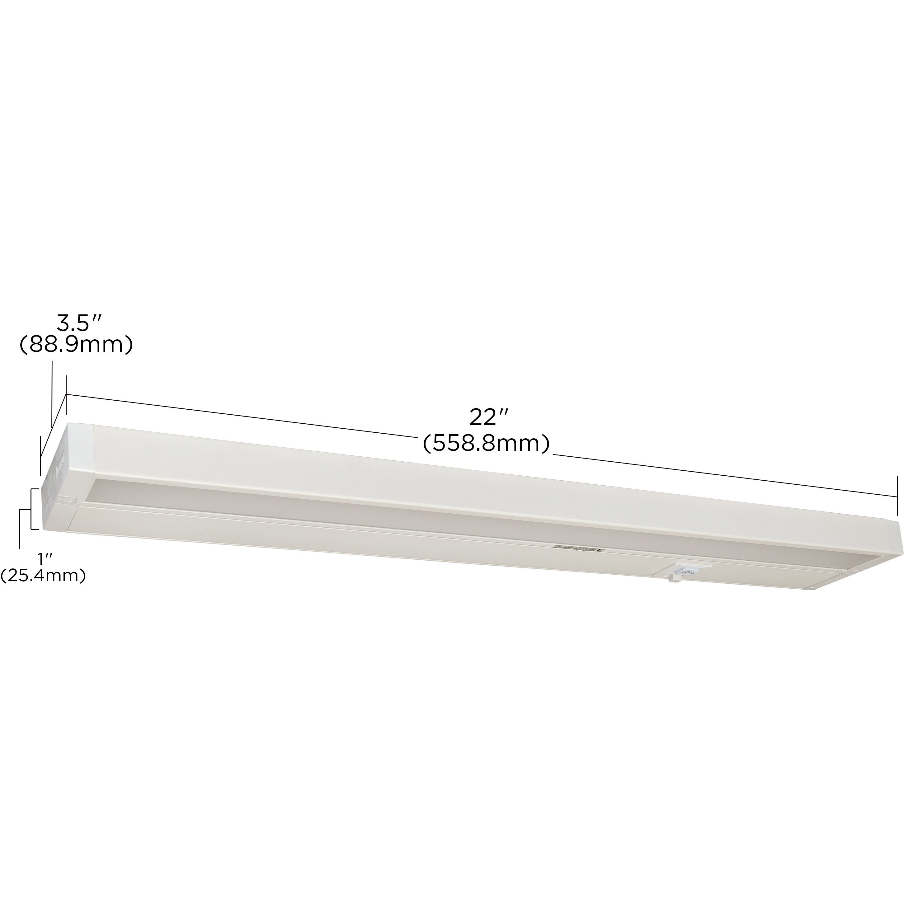 CounterQuick 120 LED 22 inch White Under Cabinet & Cove, Linear Strip
