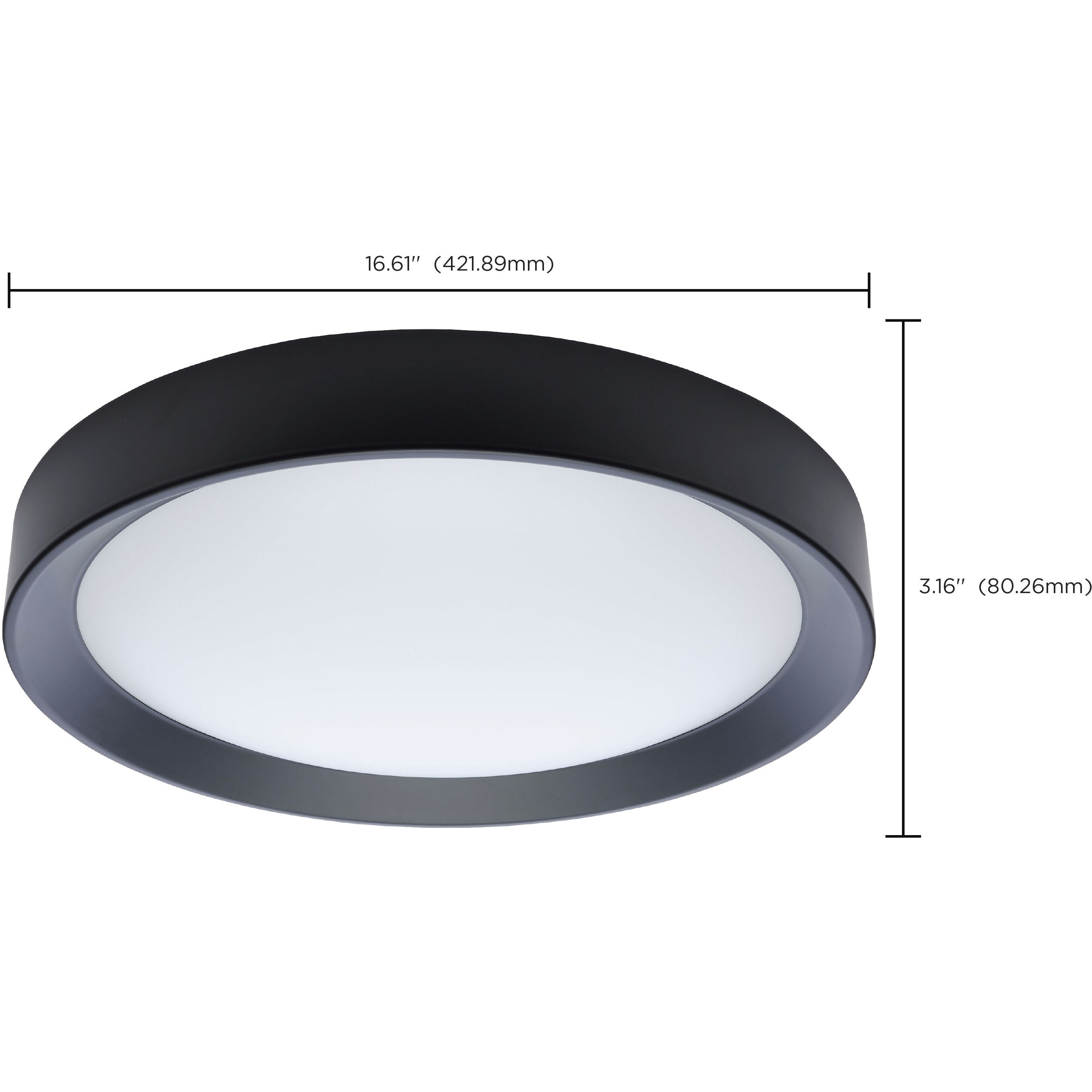 Selene LED 16.61 inch Black Flush Mount Ceiling Light