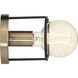 Chassis 1 Light 8 inch Copper Brushed Brass and Matte Black Wall Sconce Wall Light