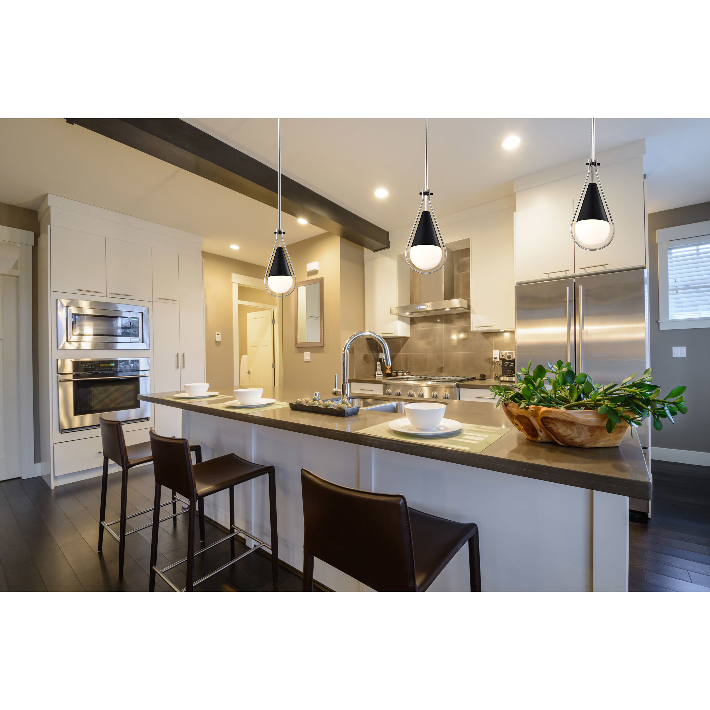 Admiral 1 Light 6.5 inch Matte Black Pendant Ceiling Light