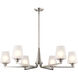 Lune 40 inch Brushed Nickel Chandelier Ceiling Light