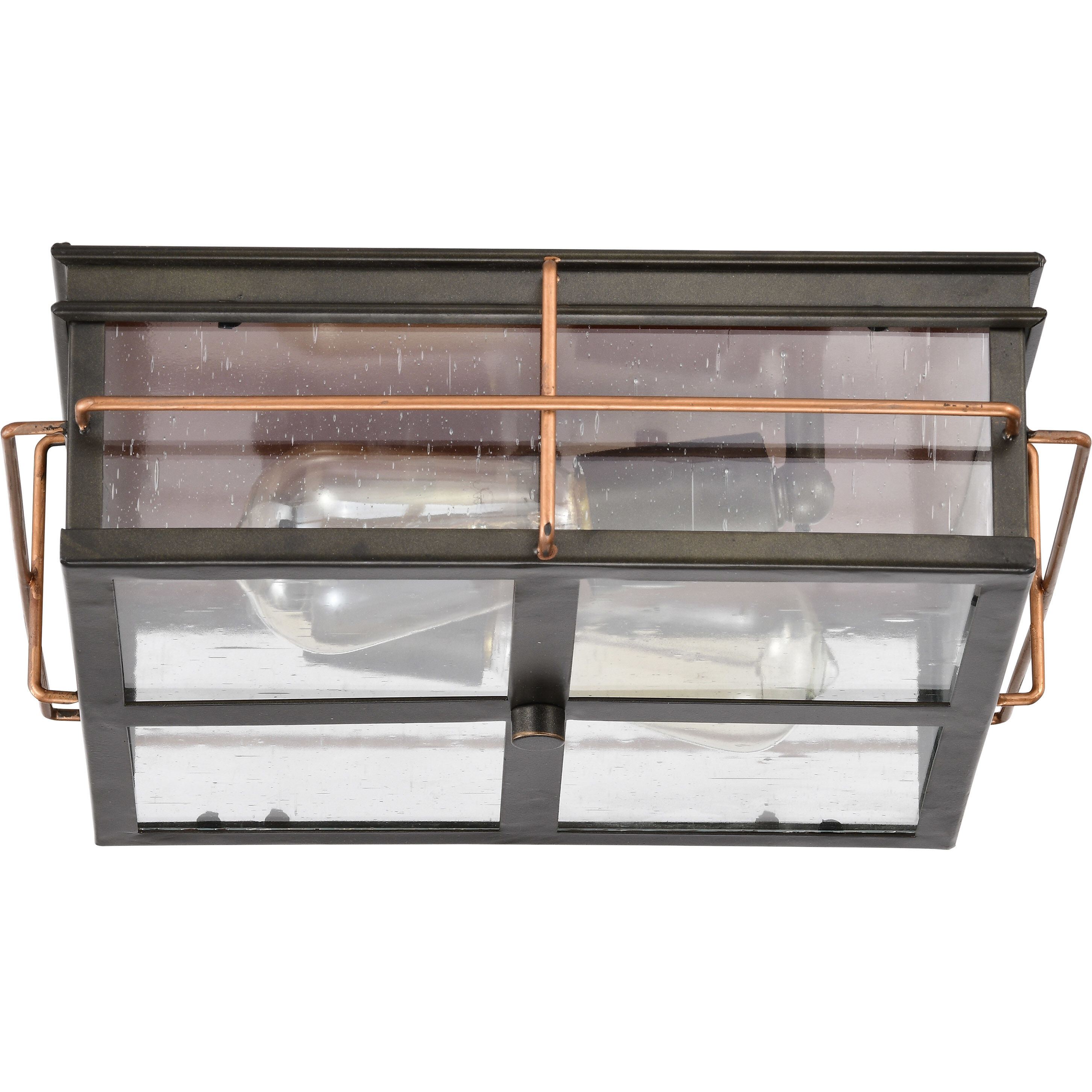 Howell 2 Light 12 inch Bronze and Copper Accents Outdoor Flush Mount