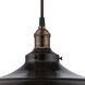Vintage 1 Light 14 inch Rustic Bronze Pendant Ceiling Light