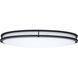 Glamour LED 17.99 inch Black Oval Flush Mount Ceiling Light