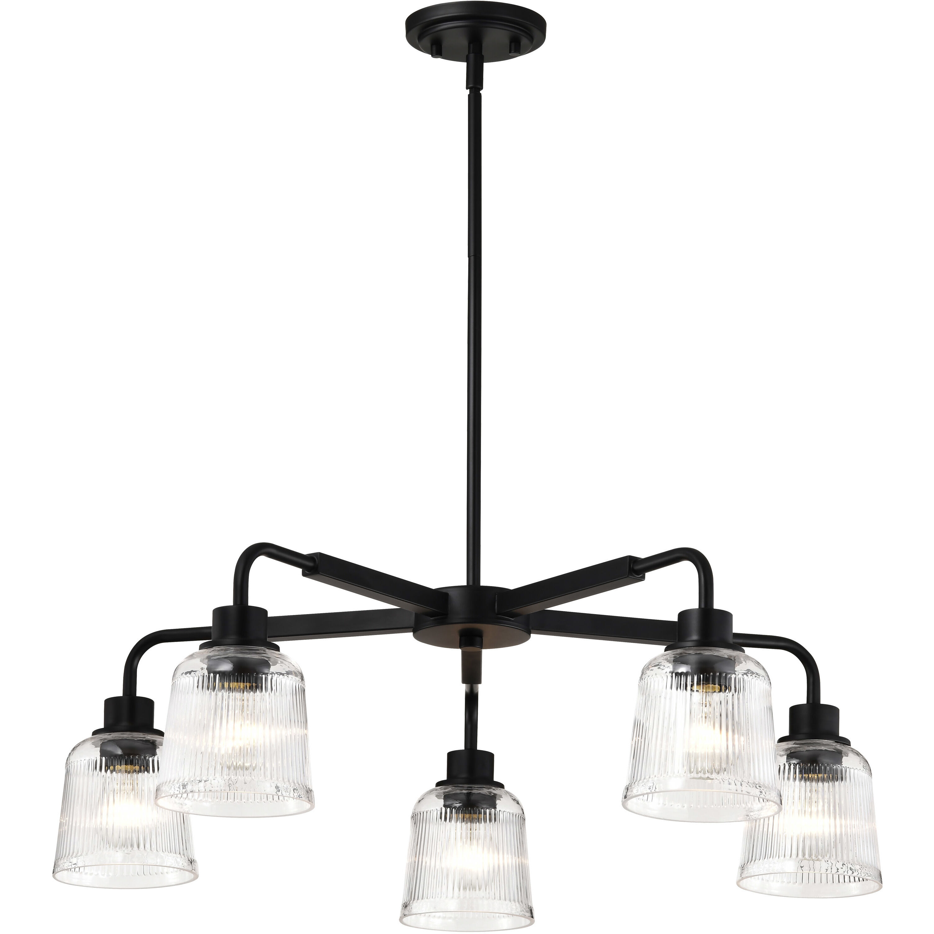 Grayson 30 inch Matte Black Chandelier Ceiling Light