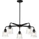 Grayson 30 inch Matte Black Chandelier Ceiling Light