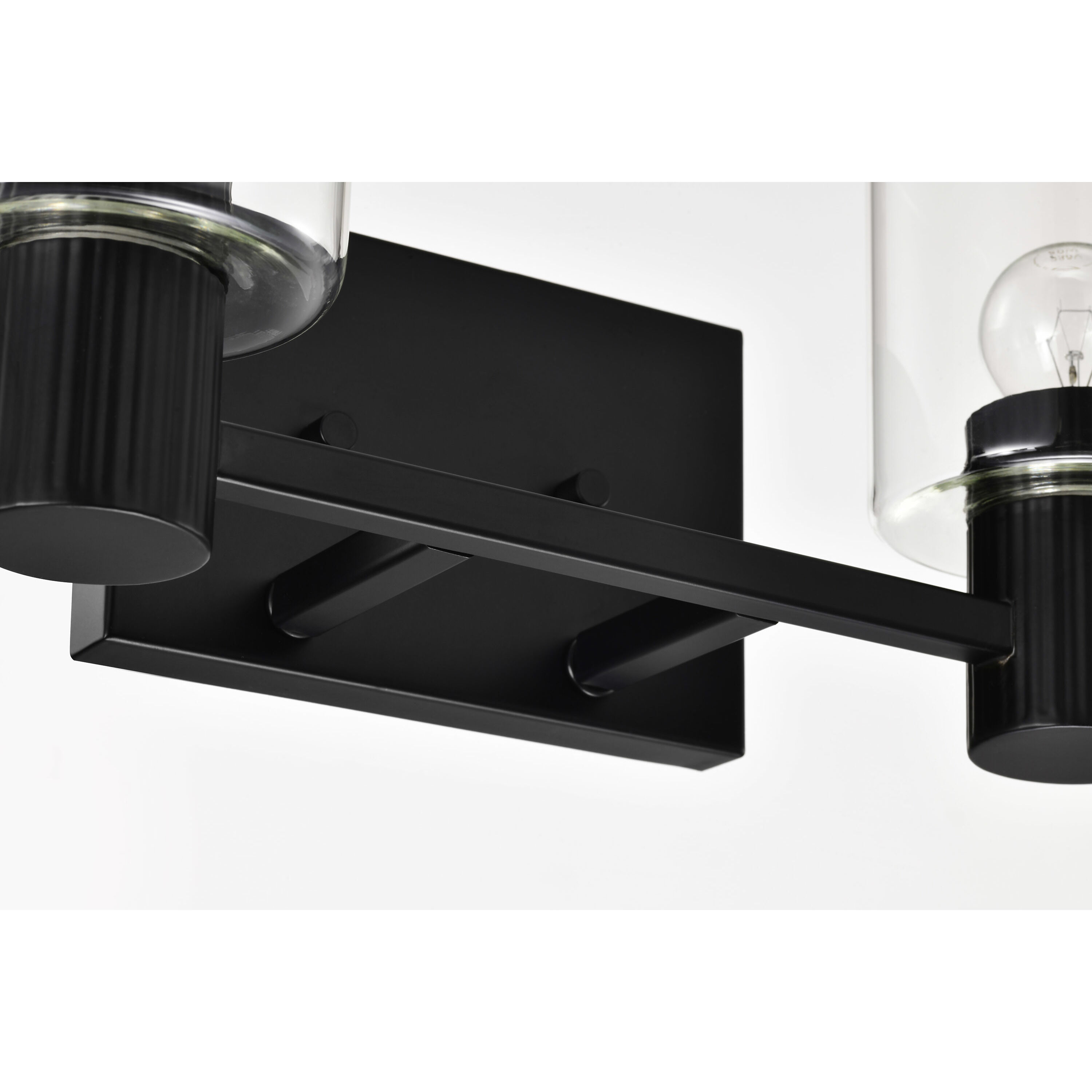 Clarksville 2 Light 14 inch Matte Black Vanity Light Wall Light