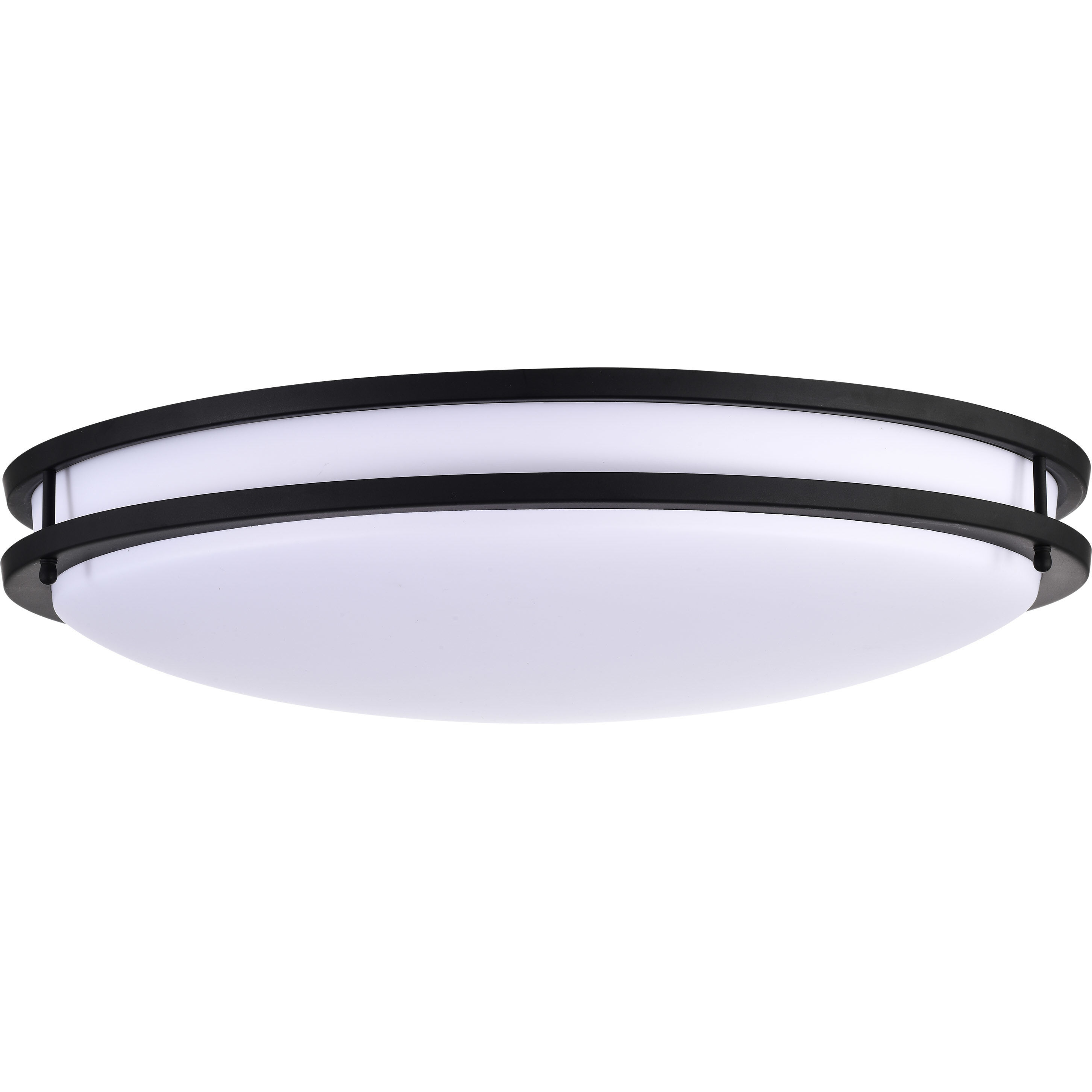 Glamour LED 24 inch Matte Black Flush Mount Ceiling Light