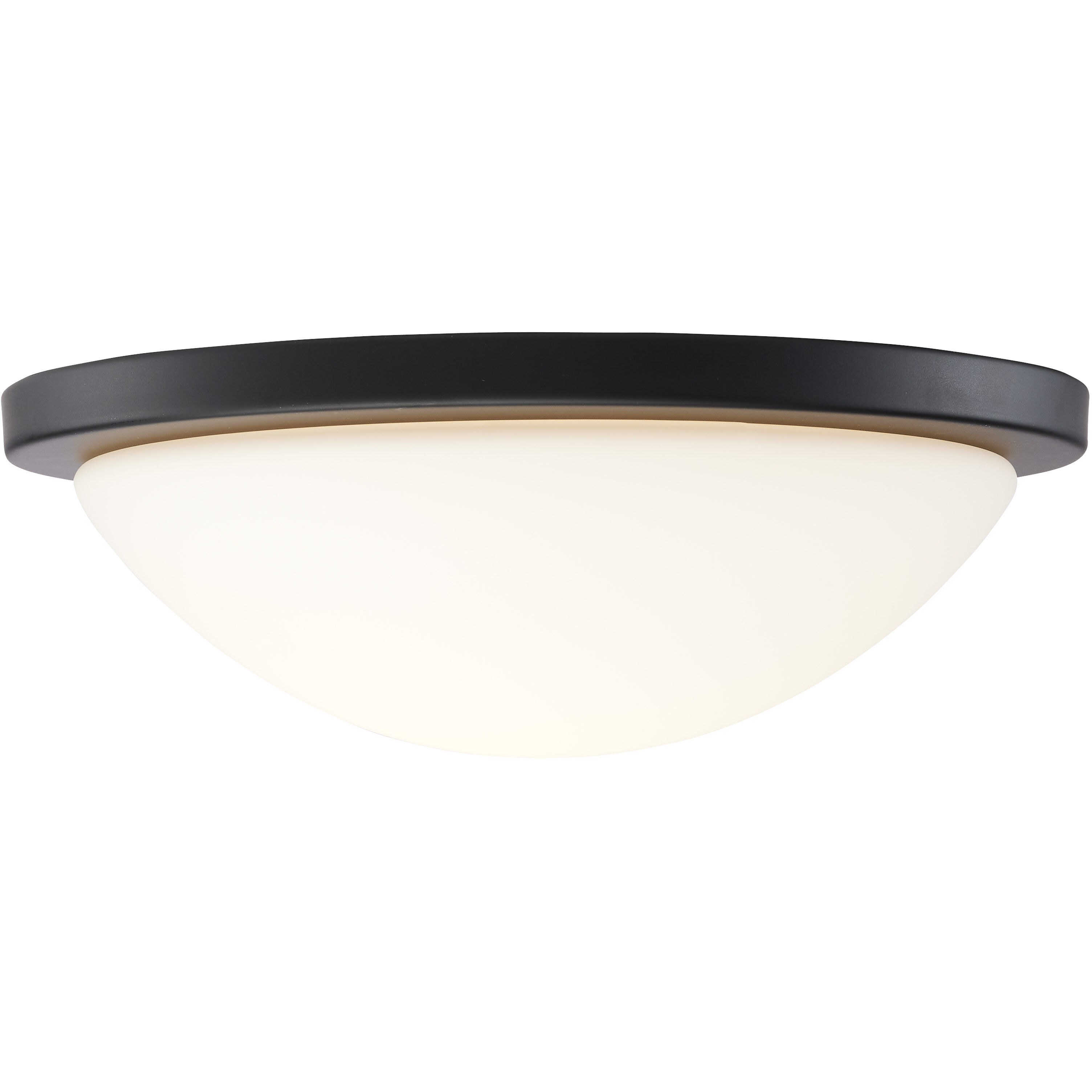 Button LED 13.38 inch Matte Black LED Flush Mount Ceiling Light