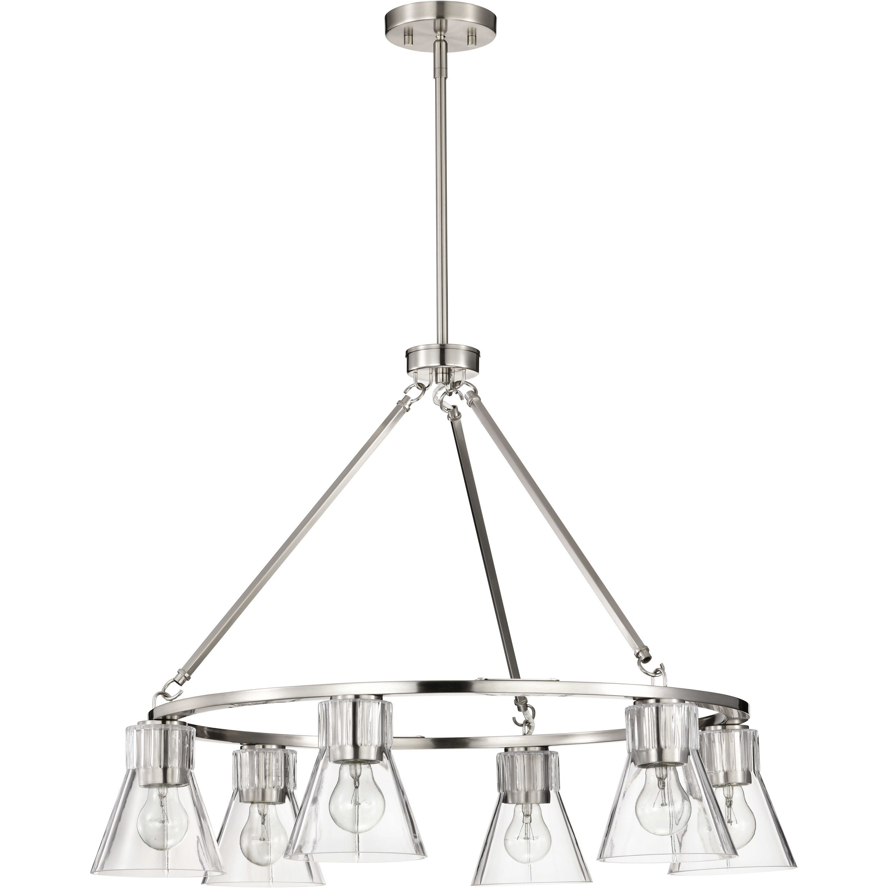 Gianna 30 inch Brushed Nickel Chandelier Ceiling Light
