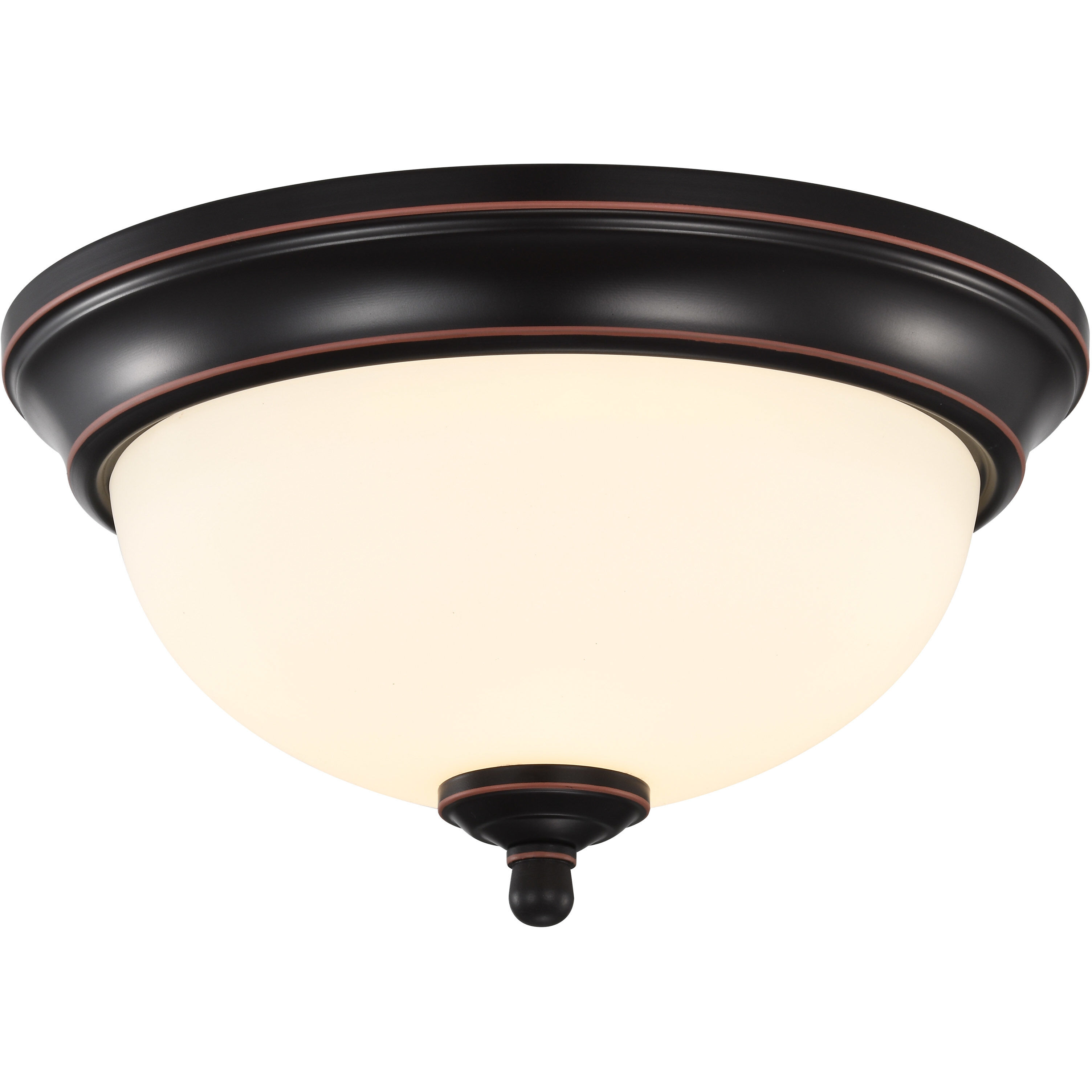 Brentwood LED 10.88 inch Mahogany Bronze LED Flush Mount Ceiling Light