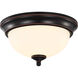 Brentwood LED 10.88 inch Mahogany Bronze LED Flush Mount Ceiling Light