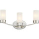 Denver 3 Light 21.25 inch Polished Nickel Vanity Light Wall Light