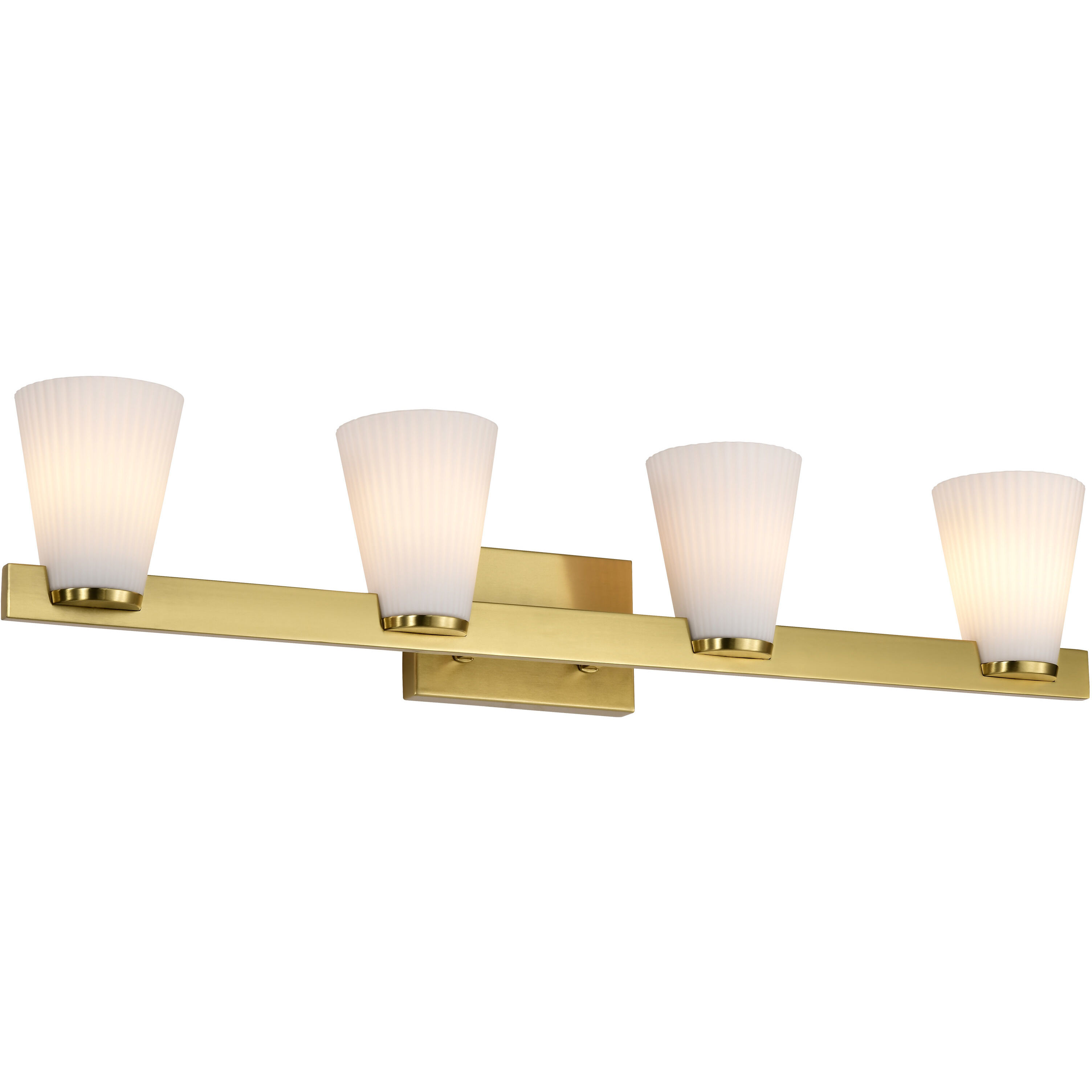 Royale 33.5 inch Burnished Brass Vanity Wall Light