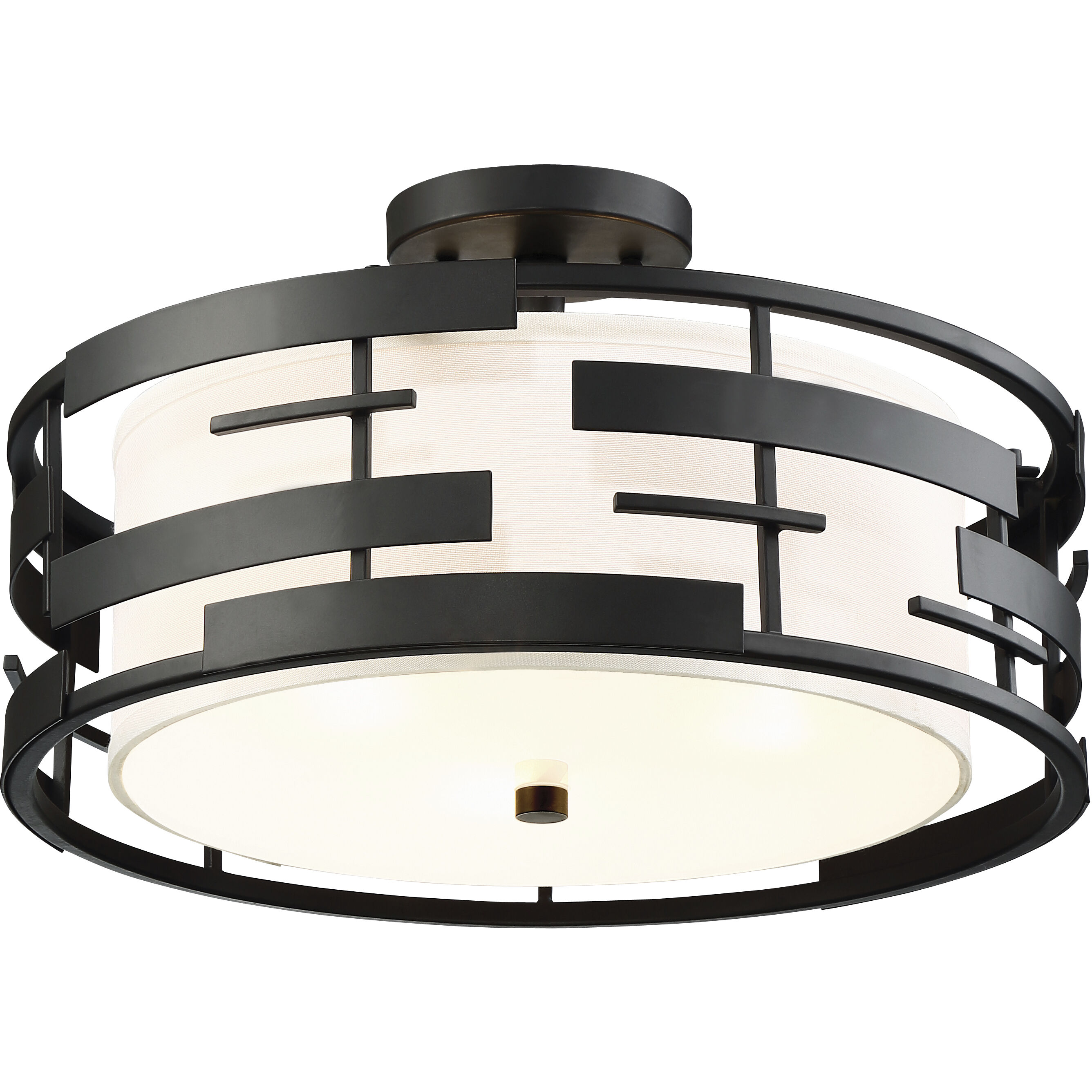 Nuvo 60/6436 Lansing 3 Light 16 inch Textured Black Semi