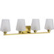 Lune 32 inch Vintage Brass Vanity Wall Light