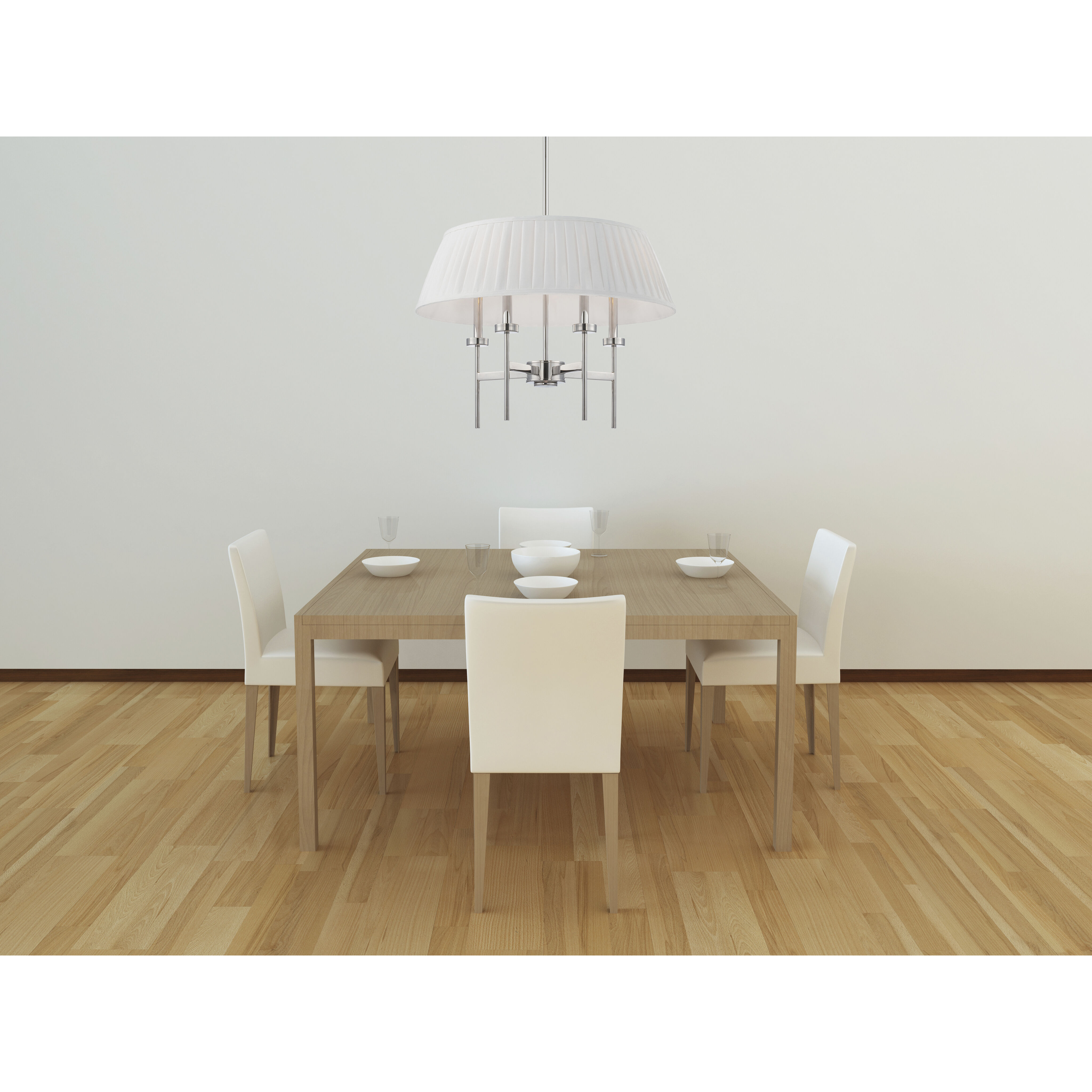 Benson 4 Light 24 inch Polished Nickel Pendant Ceiling Light