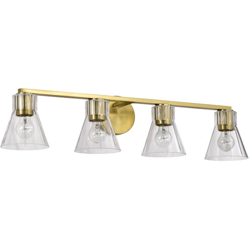 Gianna 33.25 inch Vintage Brass Vanity Wall Light
