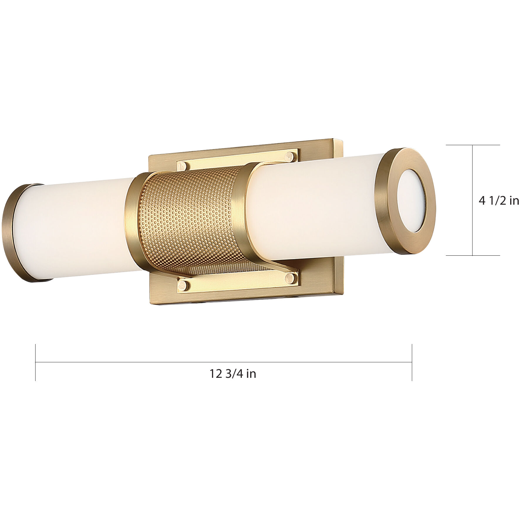 Caper LED 13 inch Brushed Brass Vanity Light Wall Light