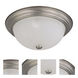 Brentwood 3 Light 15.25 inch Brushed Nickel Flush Mount Ceiling Light