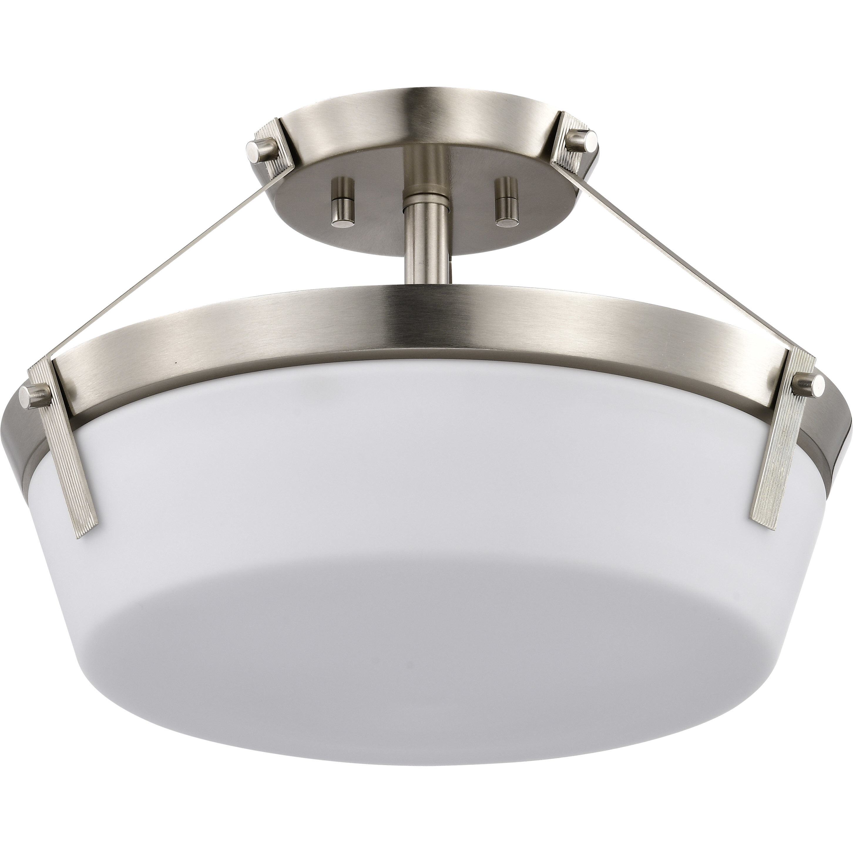 Rowen 3 Light 14.63 inch Brushed Nickel Semi Flush Mount Ceiling Light