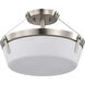 Rowen 3 Light 14.63 inch Brushed Nickel Semi Flush Mount Ceiling Light