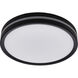 Brentwood LED 11.42 inch Matte Black Flush Mount with Night Light Ceiling Light
