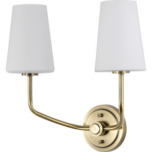 Cordello 2 Light 16 inch Vintage Brass Wall Sconce Wall Light