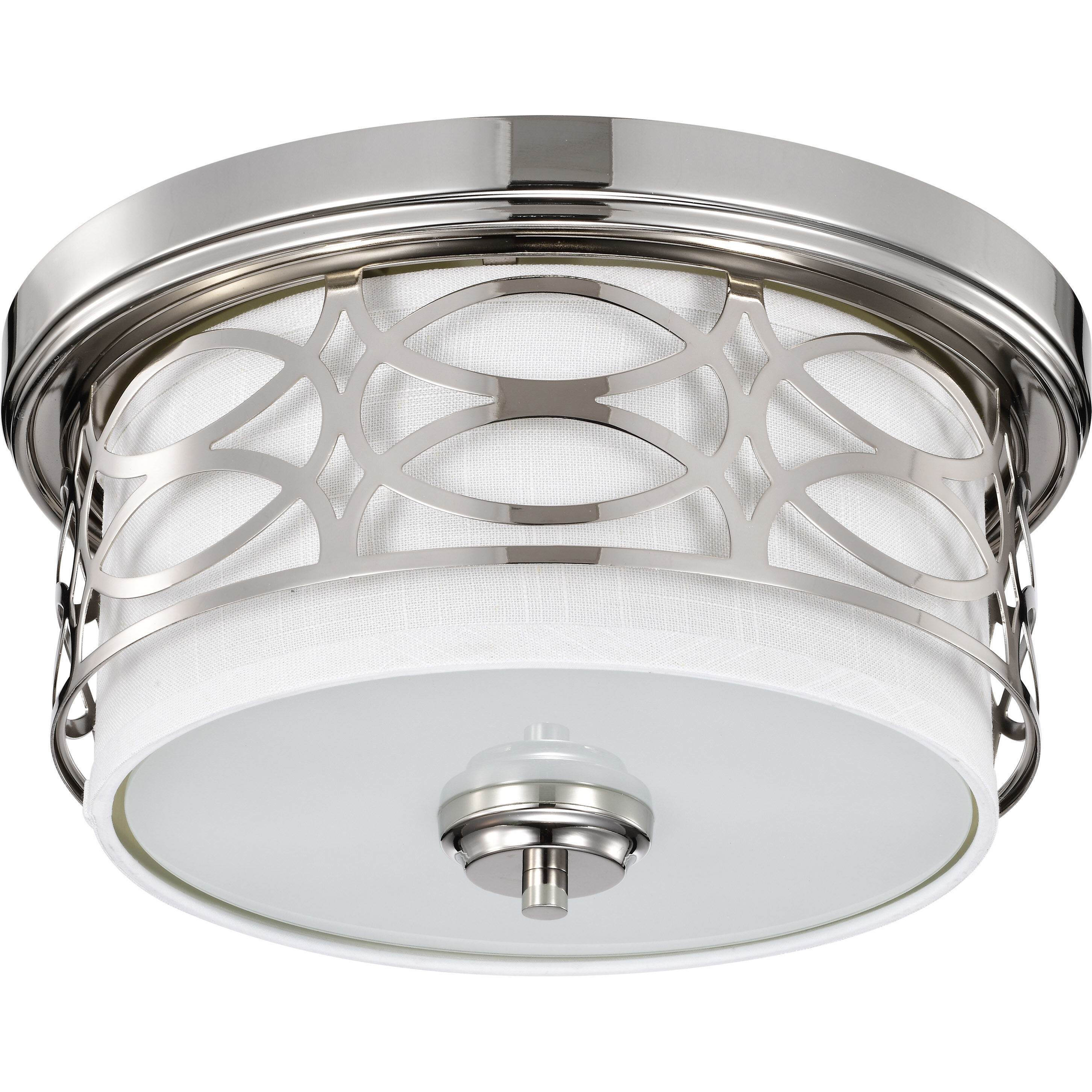 Harlow 2 Light 13.38 inch Polished Nickel Flush Mount Ceiling Light