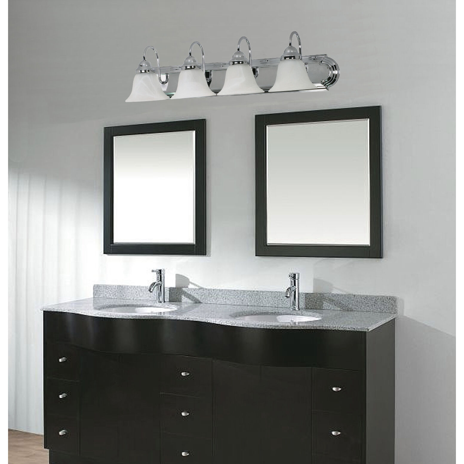 Ballerina 4 Light 30 inch Polished Chrome Vanity Light Wall Light