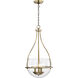 Amado 3 Light 14 inch Vintage Brass Pendant Ceiling Light