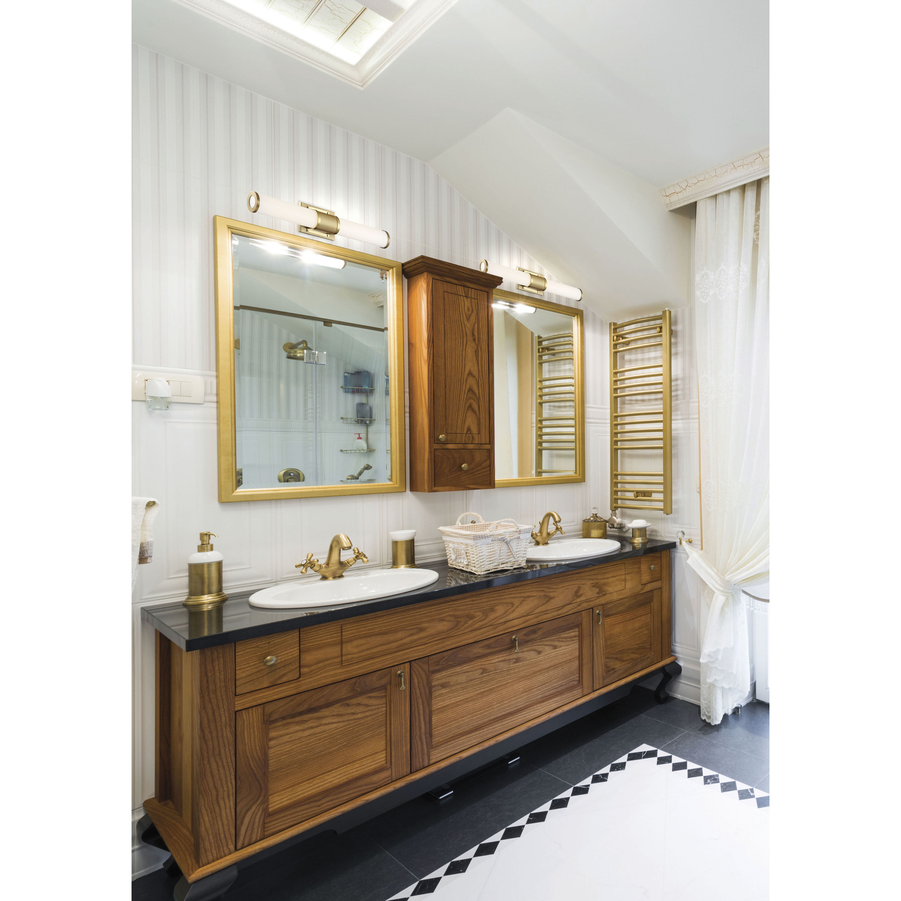 Caper LED 24 inch Brushed Brass Vanity Light Wall Light 