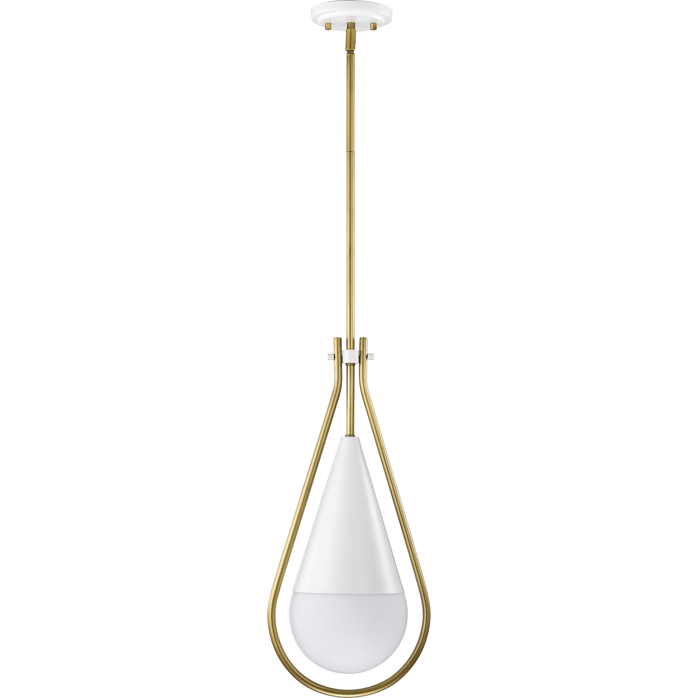 Admiral 1 Light 10 inch Matte White Pendant Ceiling Light