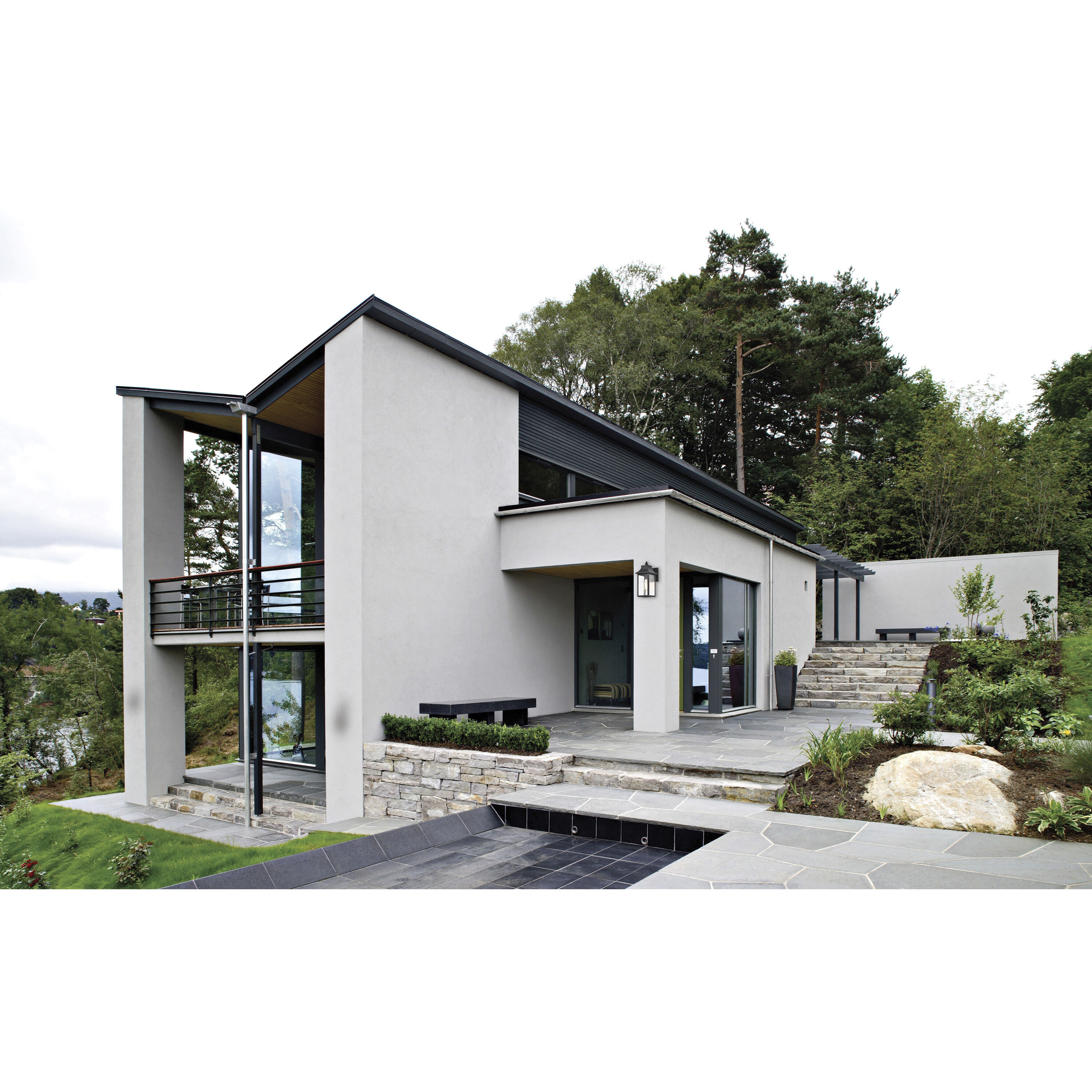 Austen 17 inch Matte Black Outdoor Wall Lantern, Large