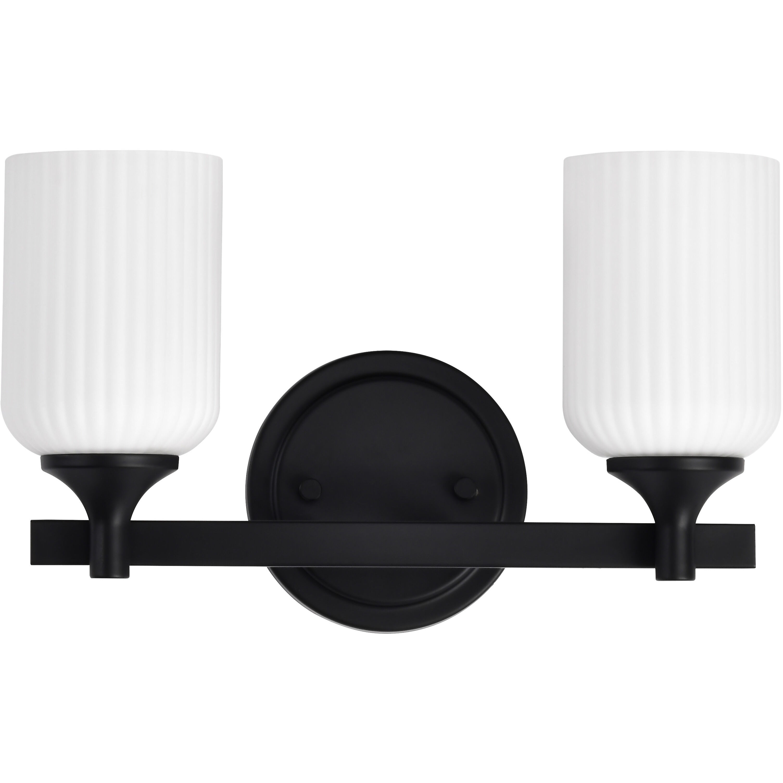 Solara 13.38 inch Matte Black Vanity Wall Light