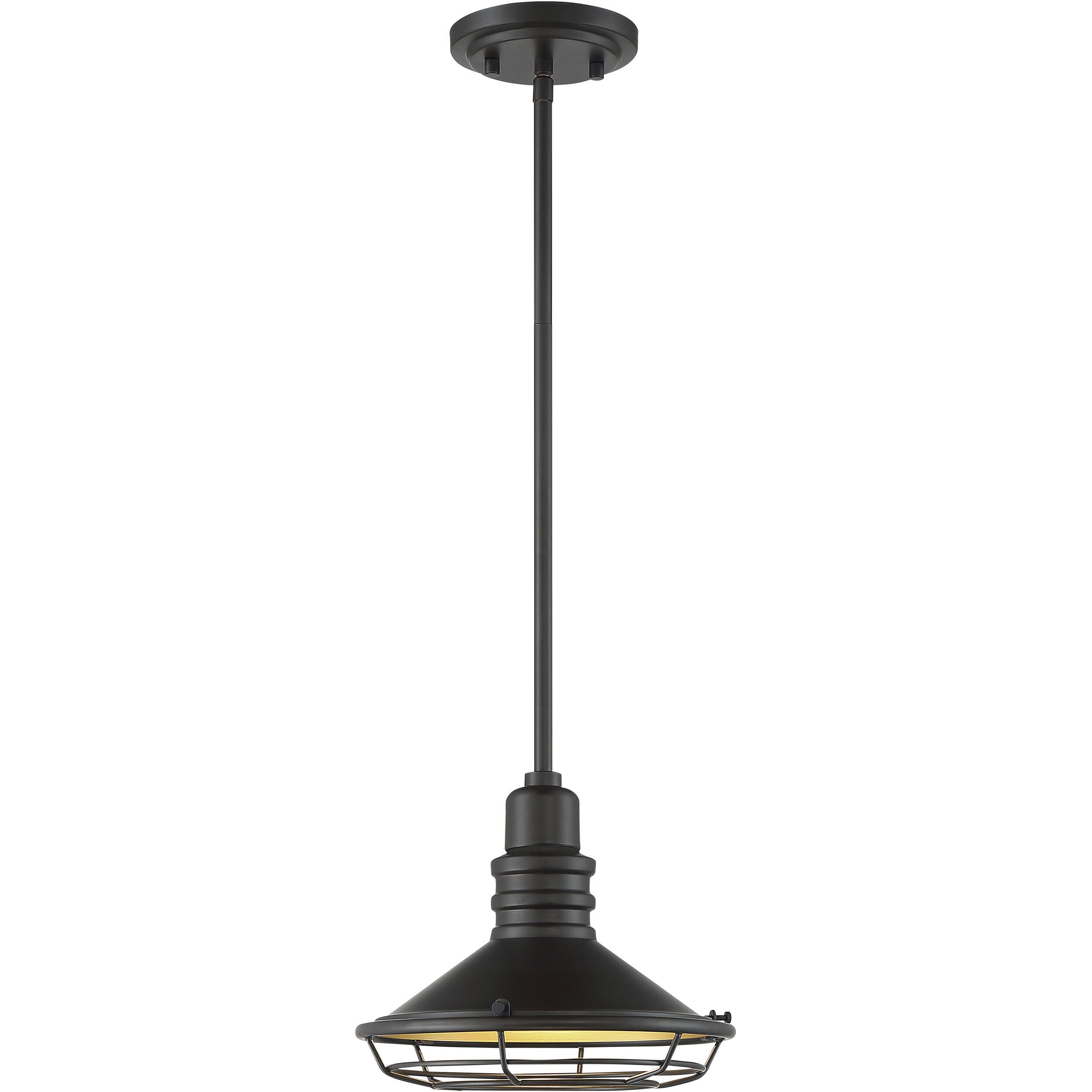 Blue Harbor 1 Light 9.75 inch Dark Bronze and Gold Pendant Ceiling Light