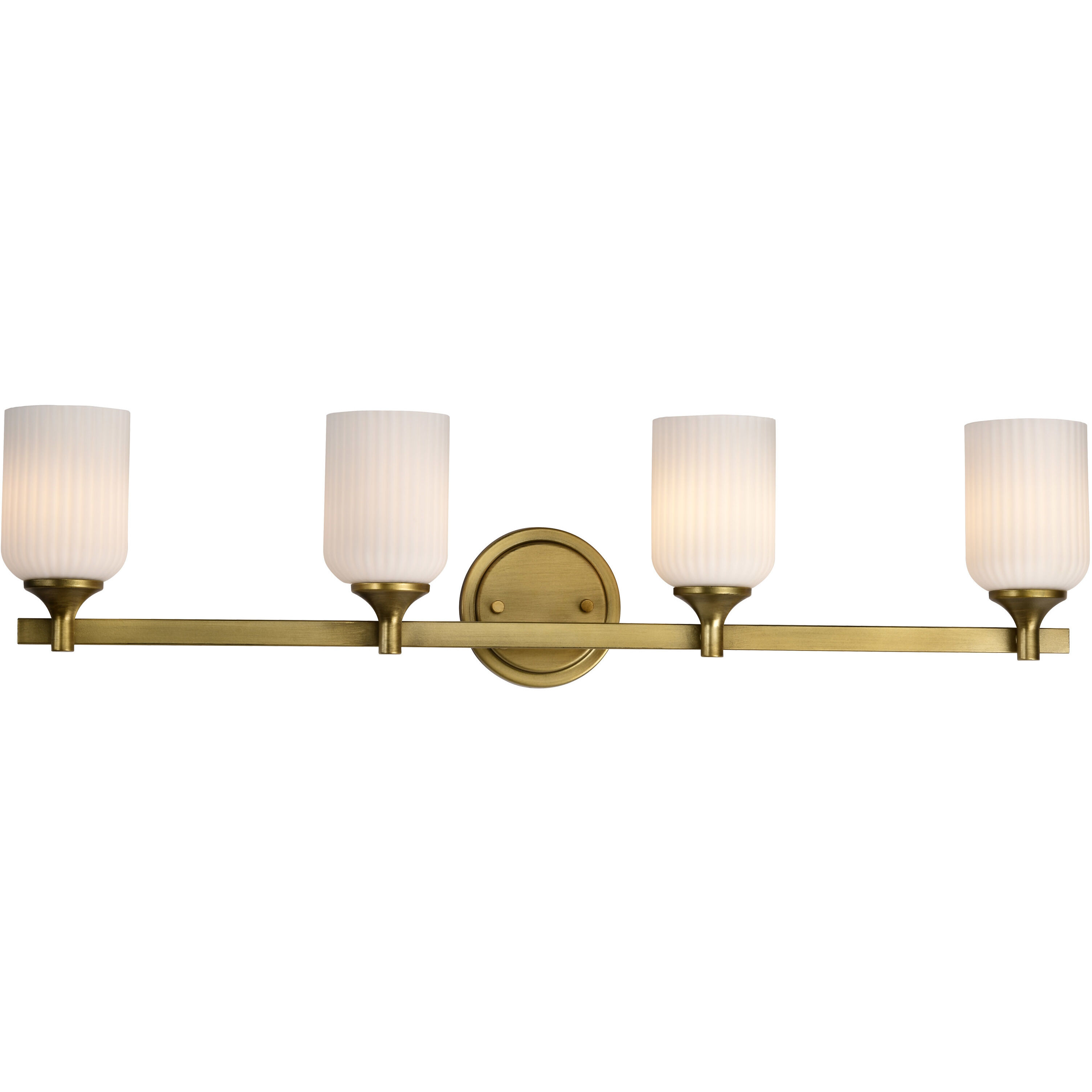 Solara 32.63 inch Natural Brass Vanity Wall Light