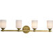 Solara 32.63 inch Natural Brass Vanity Wall Light