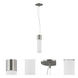 Link 1 Light 2.75 inch Brushed Nickel Pendant Ceiling Light