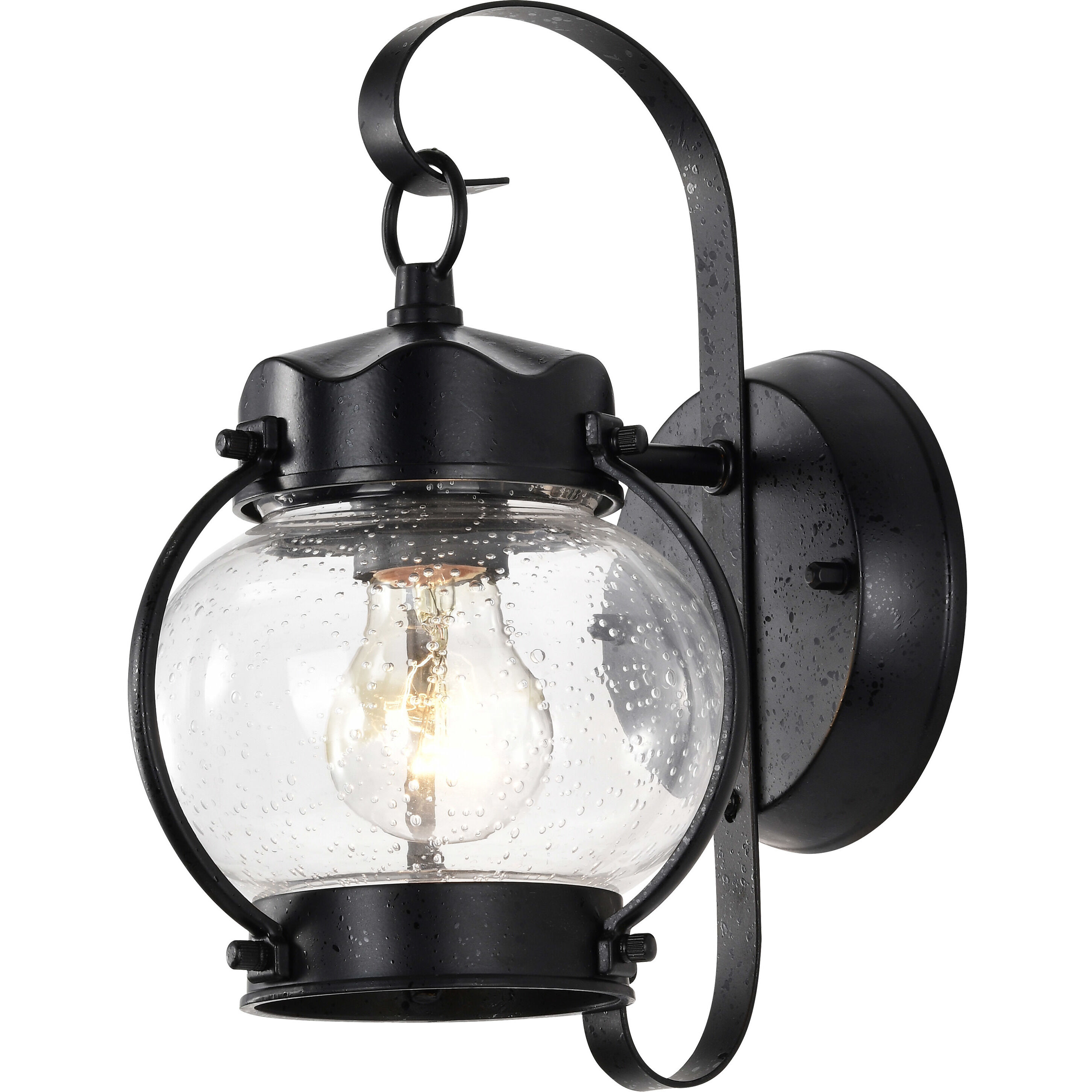 Brentwood 1 Light 11 inch Textured Black Outdoor Wall Lantern
