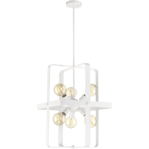 Prana 6 Light 18 inch White Pendant Ceiling Light