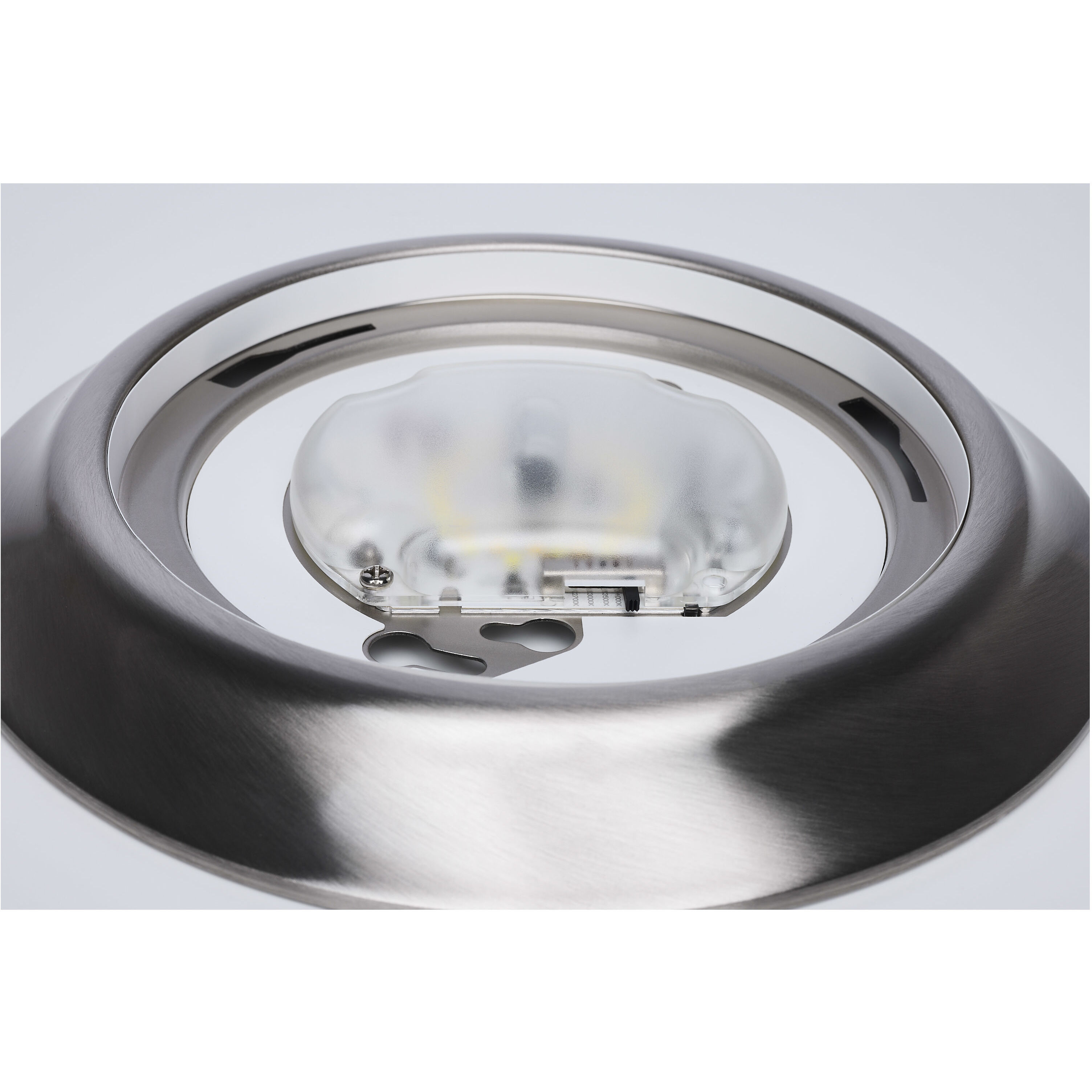 ColorQuick LED 7.4 inch Brushed Nickel Close-to-Ceiling LED Disk Ceiling Light