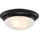 Brentwood 2 Light 14 inch Mahogany Bronze Flush Mount Ceiling Light