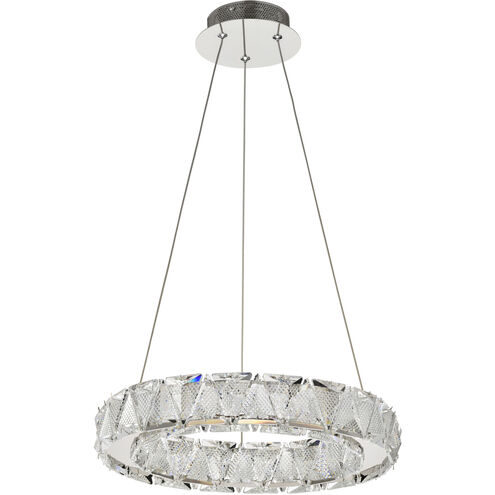 Asher LED 15.75 inch Polished Nickel Pendant Ceiling Light