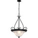 Castillo 3 Light 20.5 inch Textured Black Pendant Ceiling Light