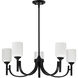 Solara 30 inch Matte Black Chandelier Ceiling Light