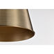 Alexis 1 Light 15 inch Burnished Brass and Gold Pendant Ceiling Light