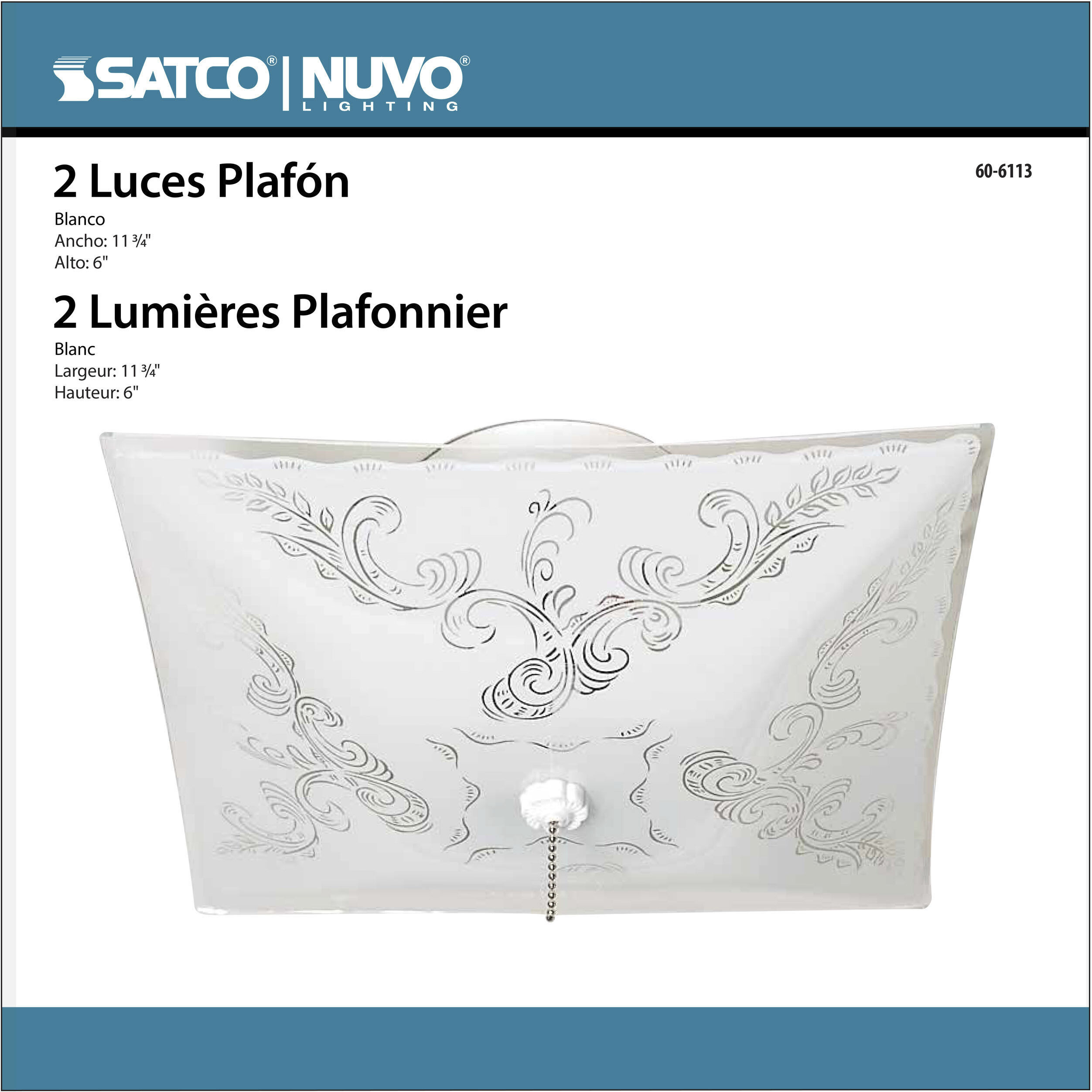 Brentwood 2 Light 12 inch White Flush Mount Ceiling Light