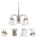 Dupont 5 Light 22 inch Brushed Nickel Chandelier Ceiling Light