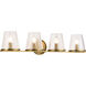 Valentine 32 inch Vintage Brass Vanity Wall Light